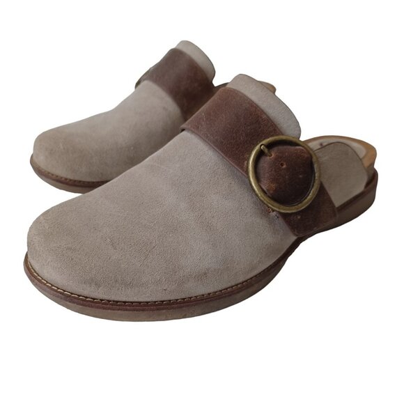 SOFFT Clog Mule Billie Slip On Slide Cashmere Suede Brown Leather Womens 9.5 - Picture 15 of 16